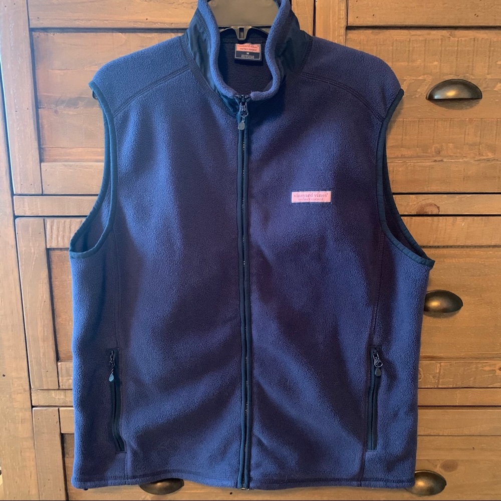 Vineyard Vines Navy Fleece Vest